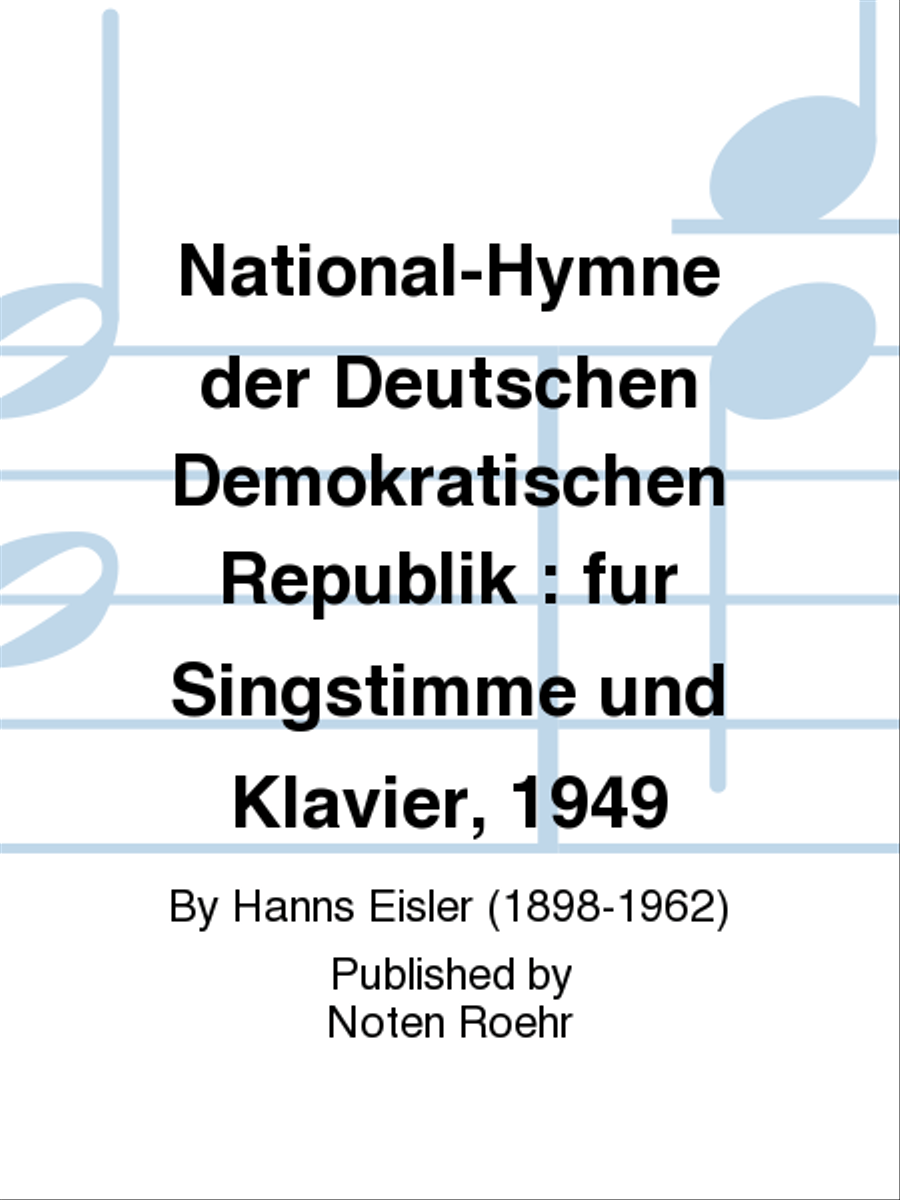 National-Hymne der Deutschen Demokratischen Republik Voice Solo scores gallery preview page 1