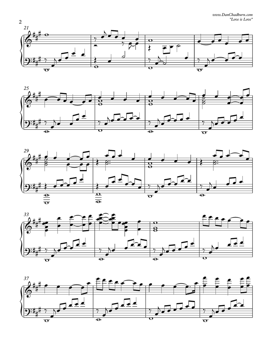 Love is Love Piano Solo scores gallery preview page 2