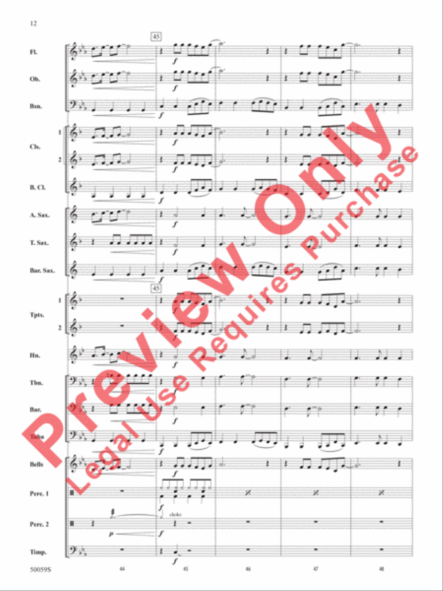 Flowers Concert Band scores gallery preview page 13