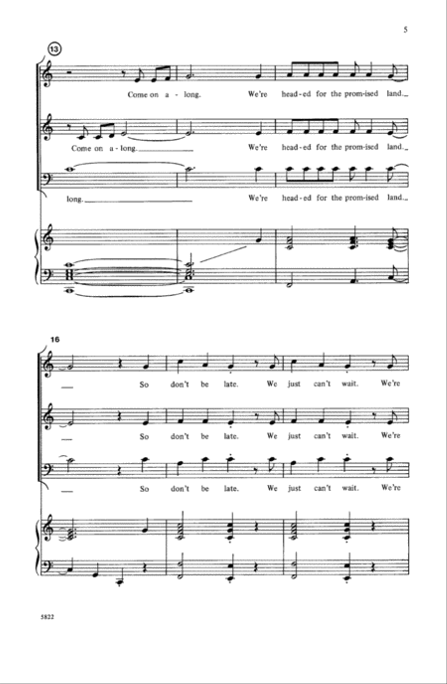 Headed for the Promised Land Choir scores gallery preview page 3