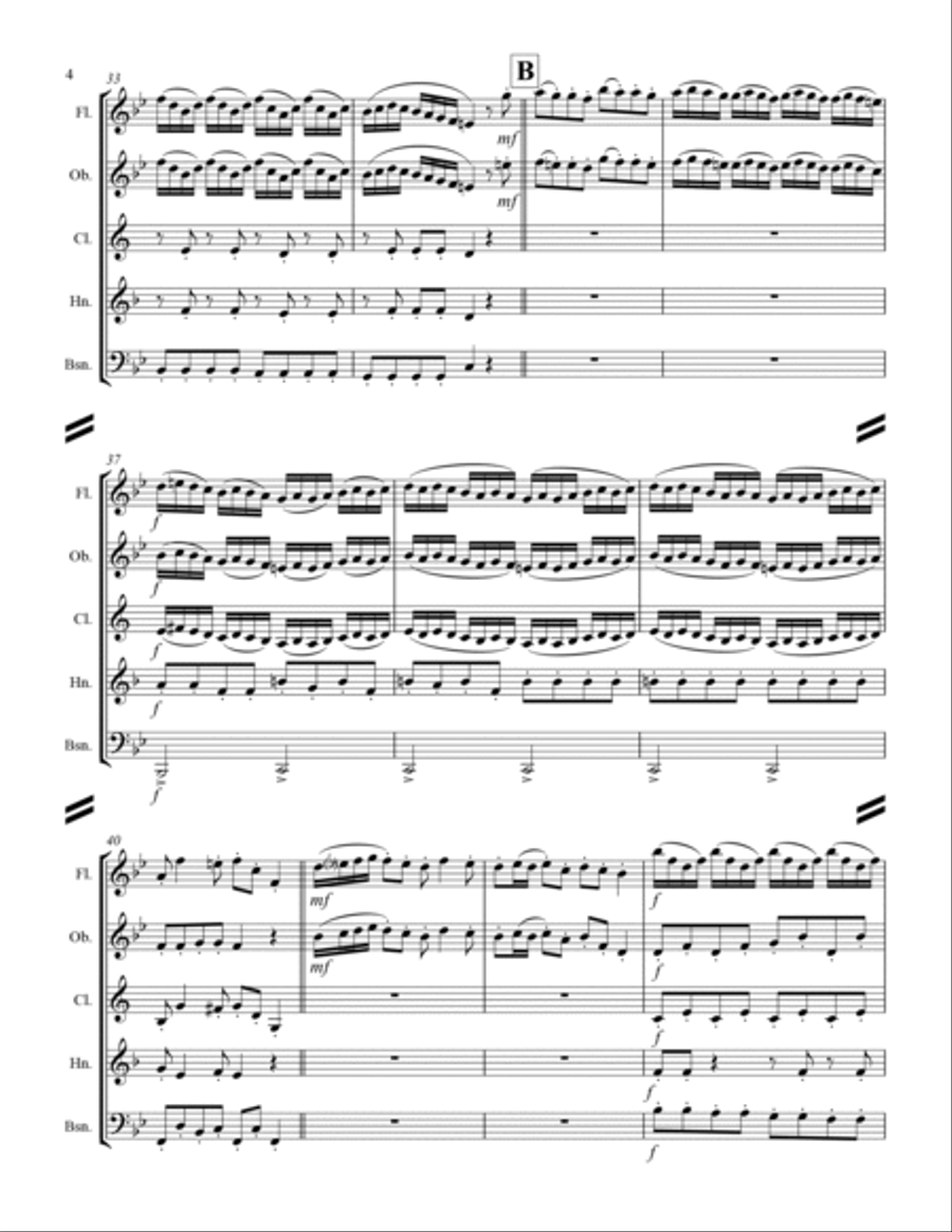Arrival of the Queen of Sheba (for Woodwind Quintet) Woodwind Quintet scores gallery preview page 5