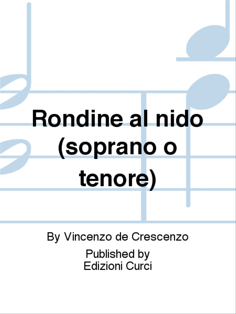 Rondine al nido (soprano o tenore) Voice Solo scores gallery preview page 1