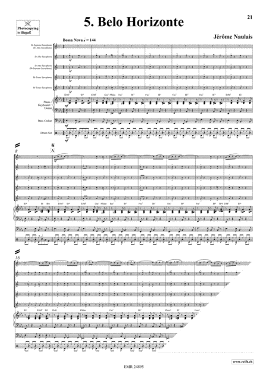 Play With Your Band Volume 1 Saxophone Quintet scores gallery preview page 8