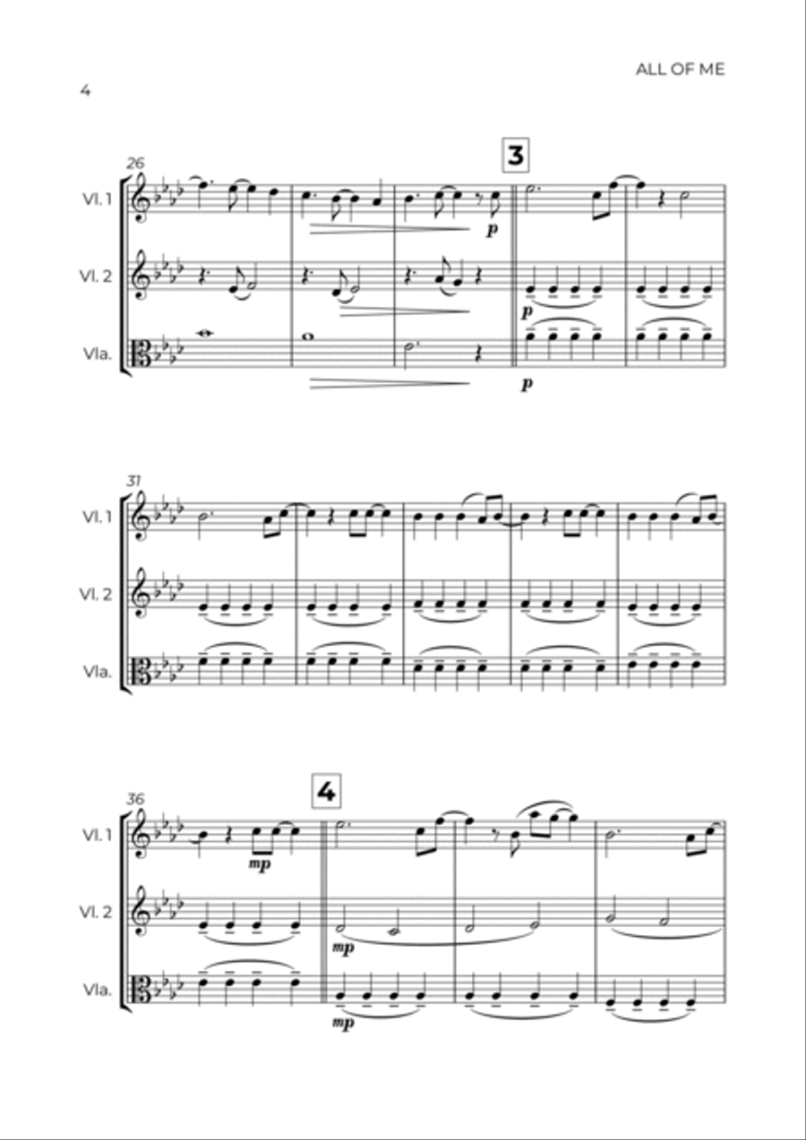 All Of Me All Of Me String Trio scores gallery preview page 4