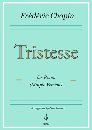Book cover for Etude Op.10 No.3 (Tristesse) - Easy Piano
