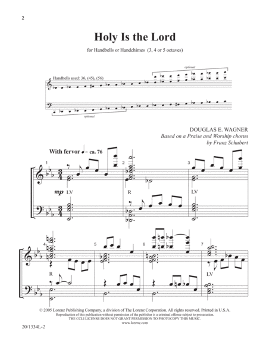 Holy is the Lord 5-Octaves scores gallery preview page 2