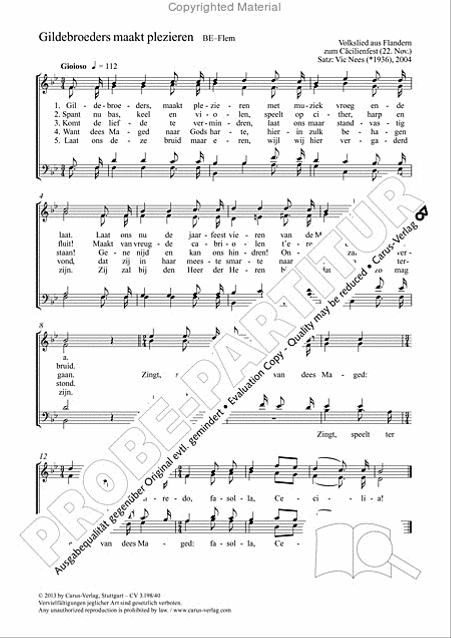 Gildebroeders maakt plezieren 4-Part scores gallery preview page 2