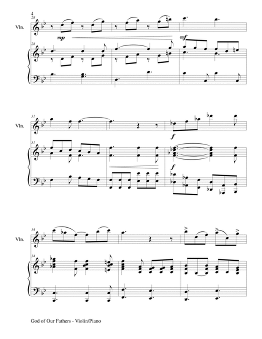 GOD OF OUR FATHERS (Duet – Violin and Piano/Score and Parts) image number null