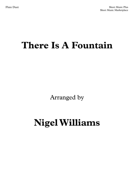 There Is A Fountain, for Flute Duet image number null