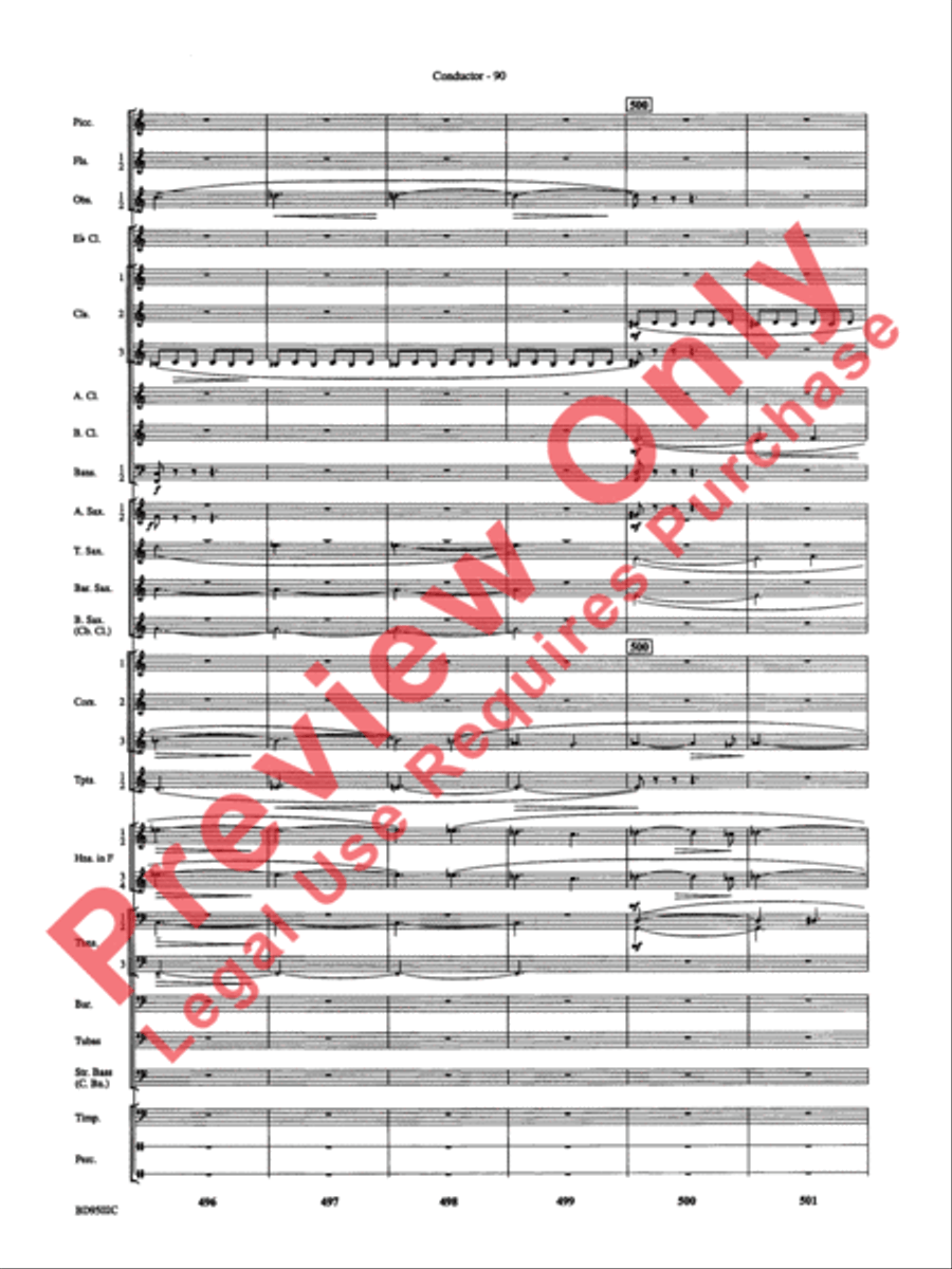 Symphony No. 3 for Band Concert Band scores gallery preview page 93