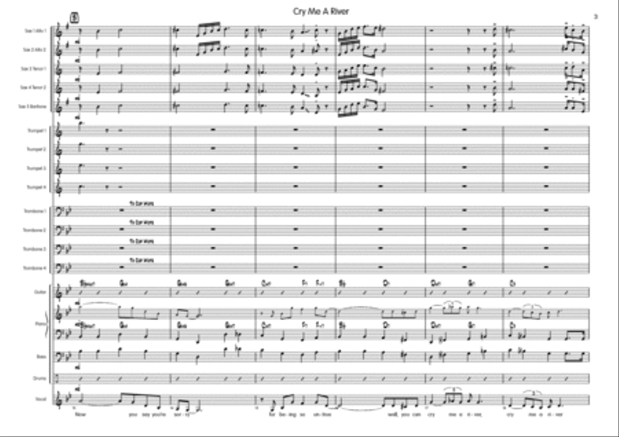 Cry Me A River Cry Me A River Big Band scores gallery preview page 4