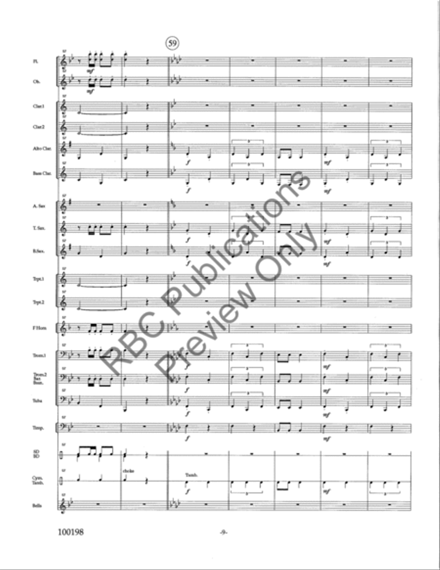 March Of The Silver Brigade Concert Band scores gallery preview page 12