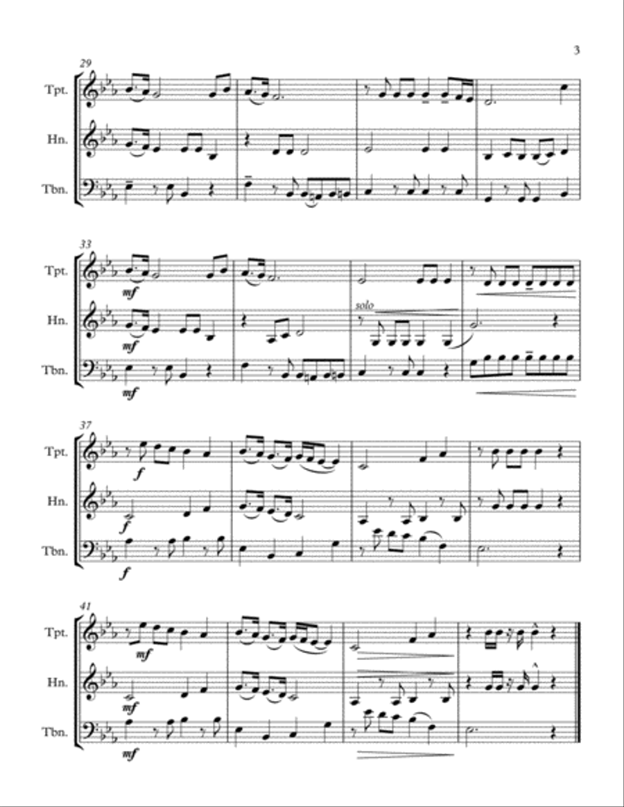 I Want To Hold Your Hand Brass Ensemble scores gallery preview page 3