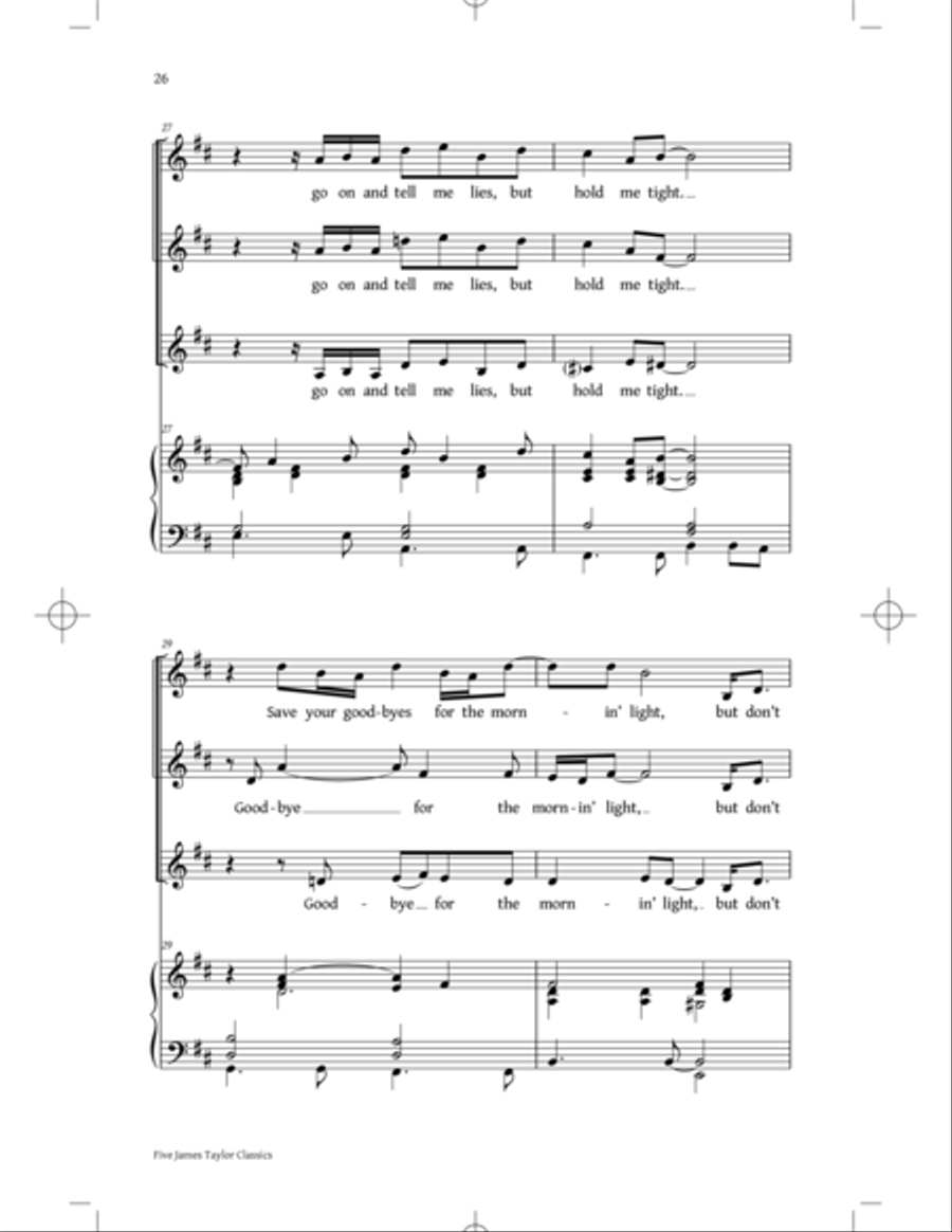 You've Got A Friend: Five James Taylor Classics SSA scores gallery preview page 24