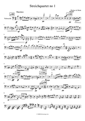 Stringquartet nr 1 Cello part