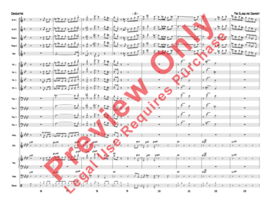 Too Close for Comfort Jazz Ensemble scores gallery preview page 16