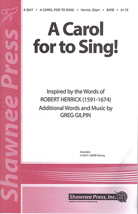 Book cover for A Carol for to Sing!