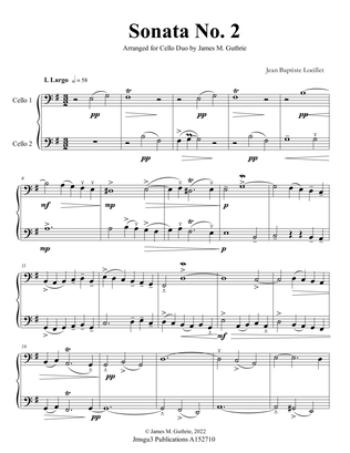 Loeillet: Sonata No. 2 for Cello Duo