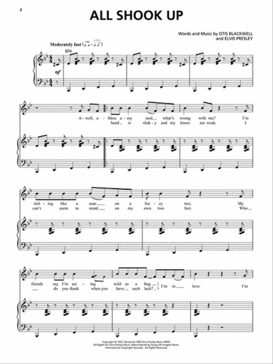 Elvis Presley - Original Keys for Singers Piano, Vocal scores gallery preview page 3