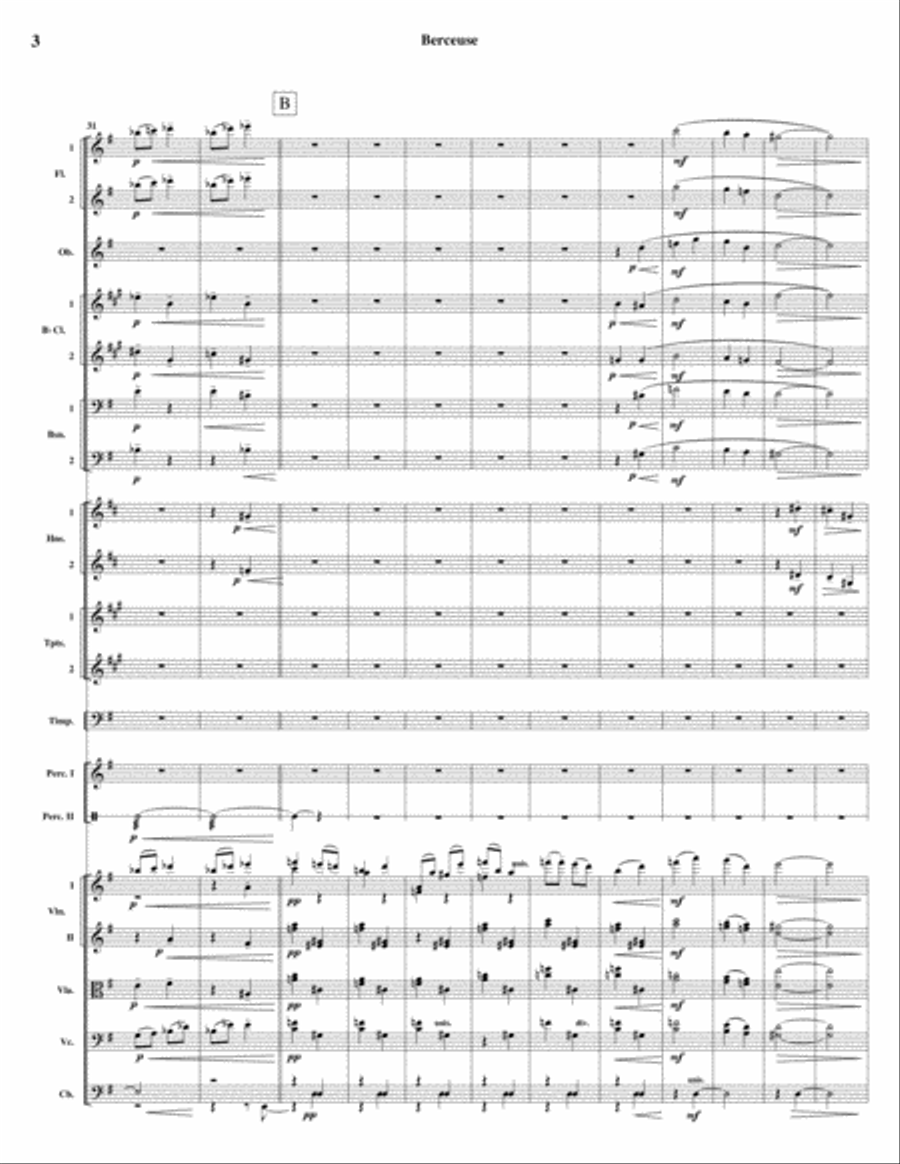 Berceuse for Orchestra (Maurice Ravel) - Score and Parts Small Ensemble scores gallery preview page 4