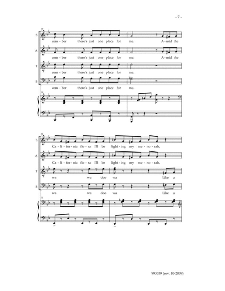 Chanukah in Santa Monica 4-Part scores gallery preview page 5