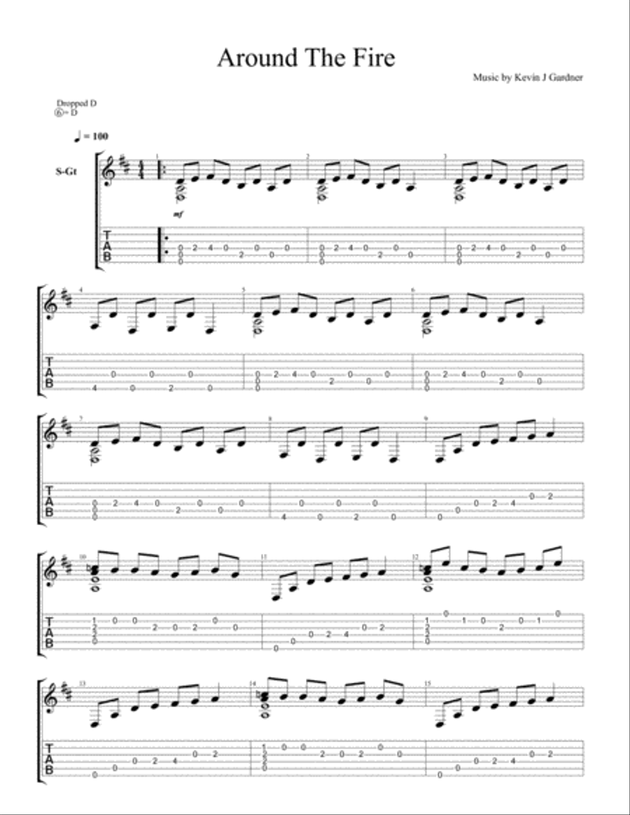 Around The Fire Around The Fire Acoustic Guitar scores gallery preview page 1