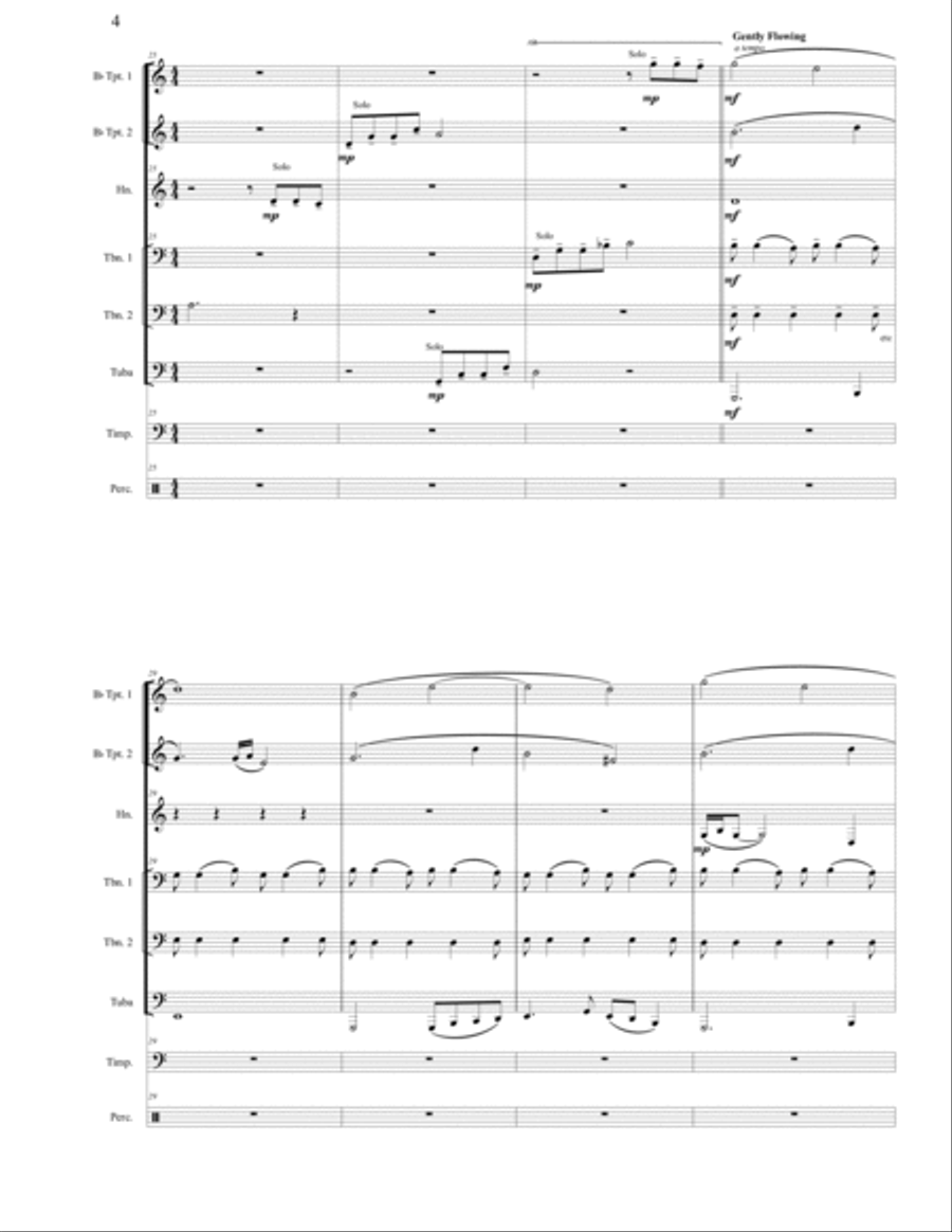 Preamble for brass and percussion Horn scores gallery preview page 4