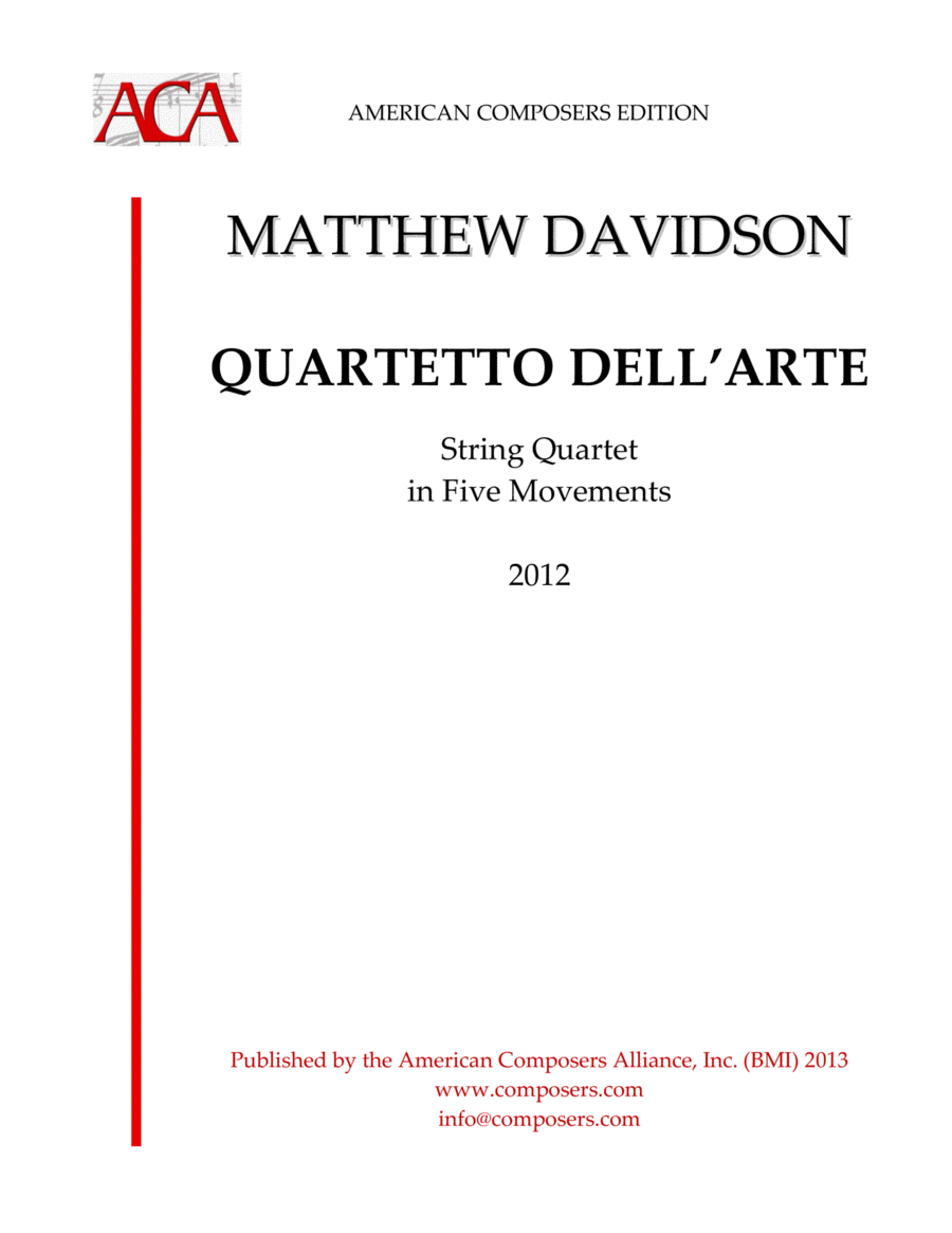 [Davidson] Quartetto Dell'arte String Quartet scores gallery preview page 1