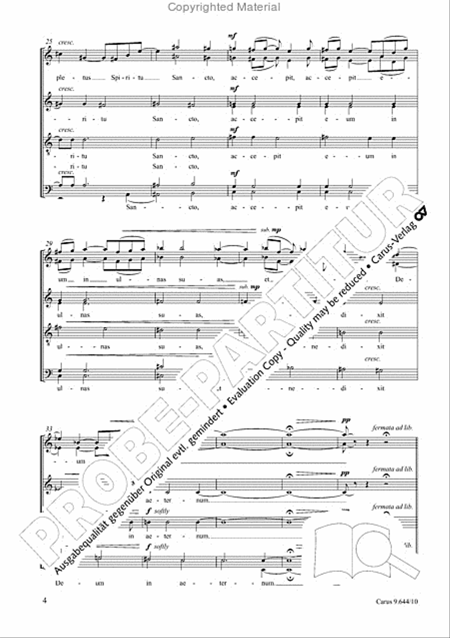 Hodie beata Virgo Maria 4-Part scores gallery preview page 5