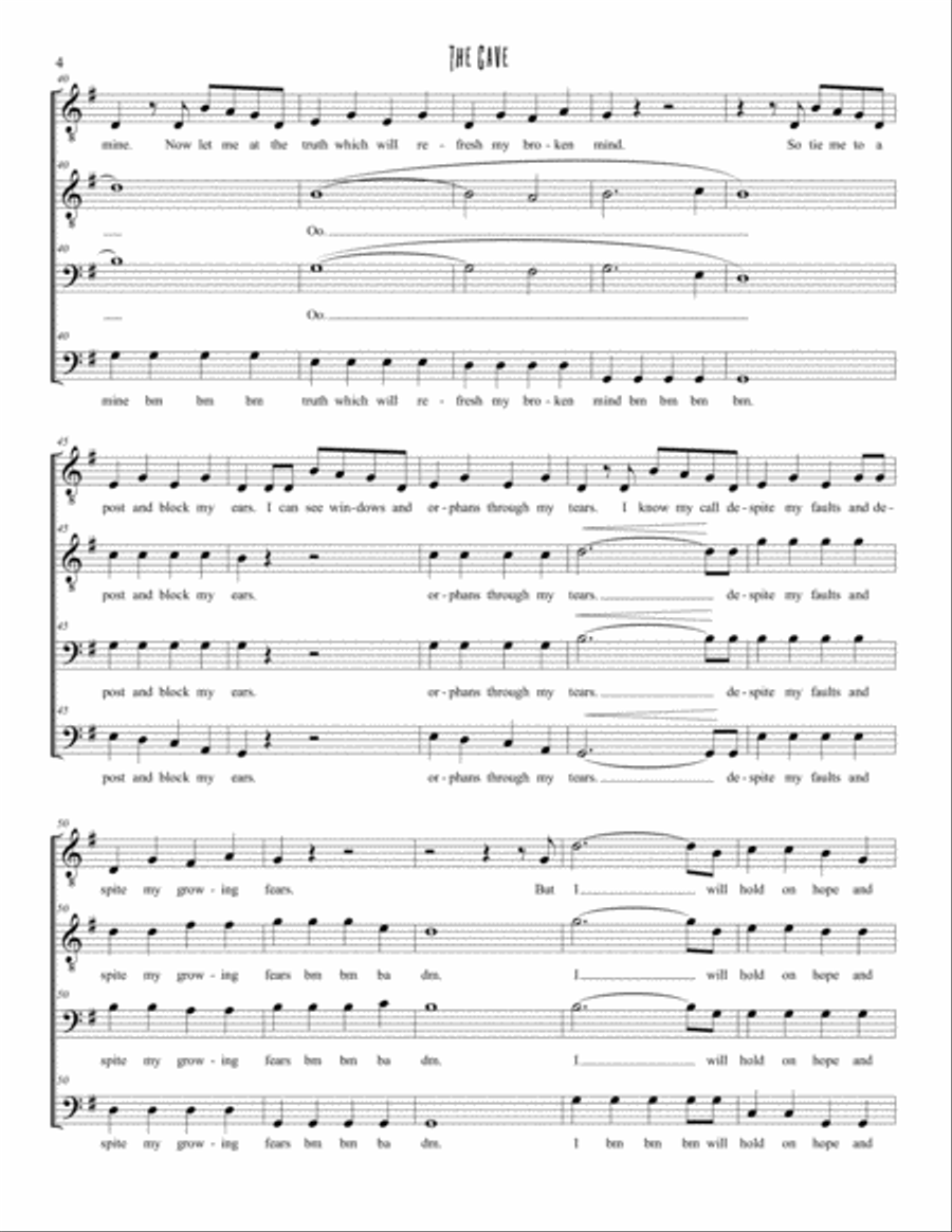 The Cave The Cave TTBB scores gallery preview page 4