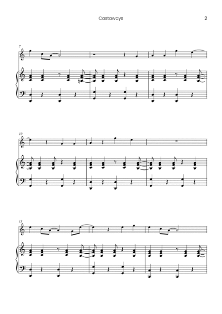 Castaways Castaways Soprano Recorder scores gallery preview page 3