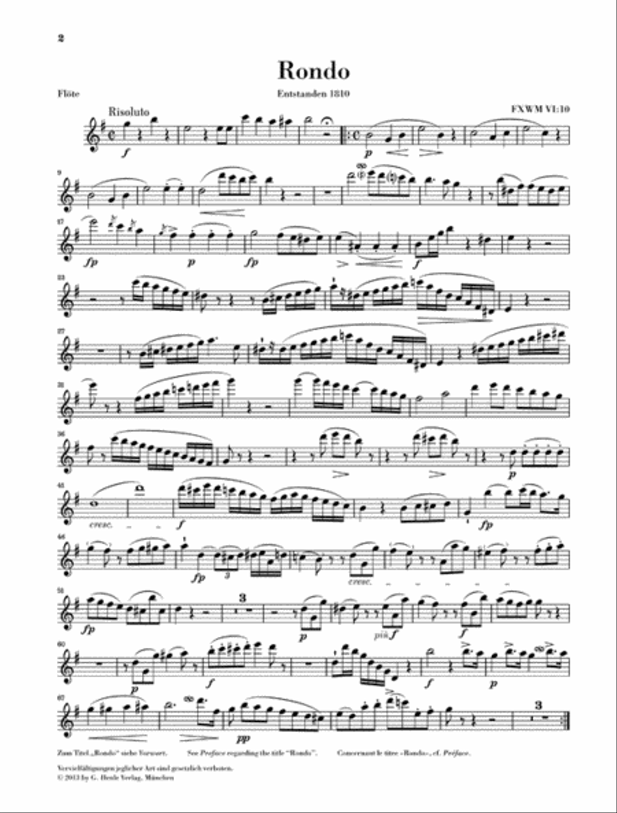 Rondo in E minor Flute Solo scores gallery preview page 3