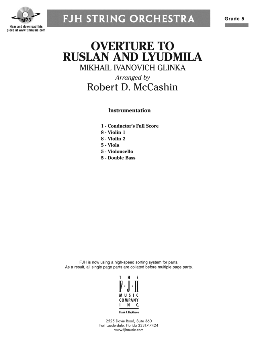Overture to Ruslan and Lyudmila: Score