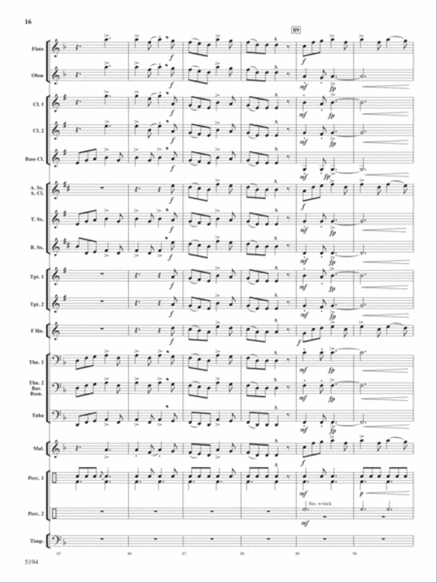 Under An Irish Sky Concert Band scores gallery preview page 15