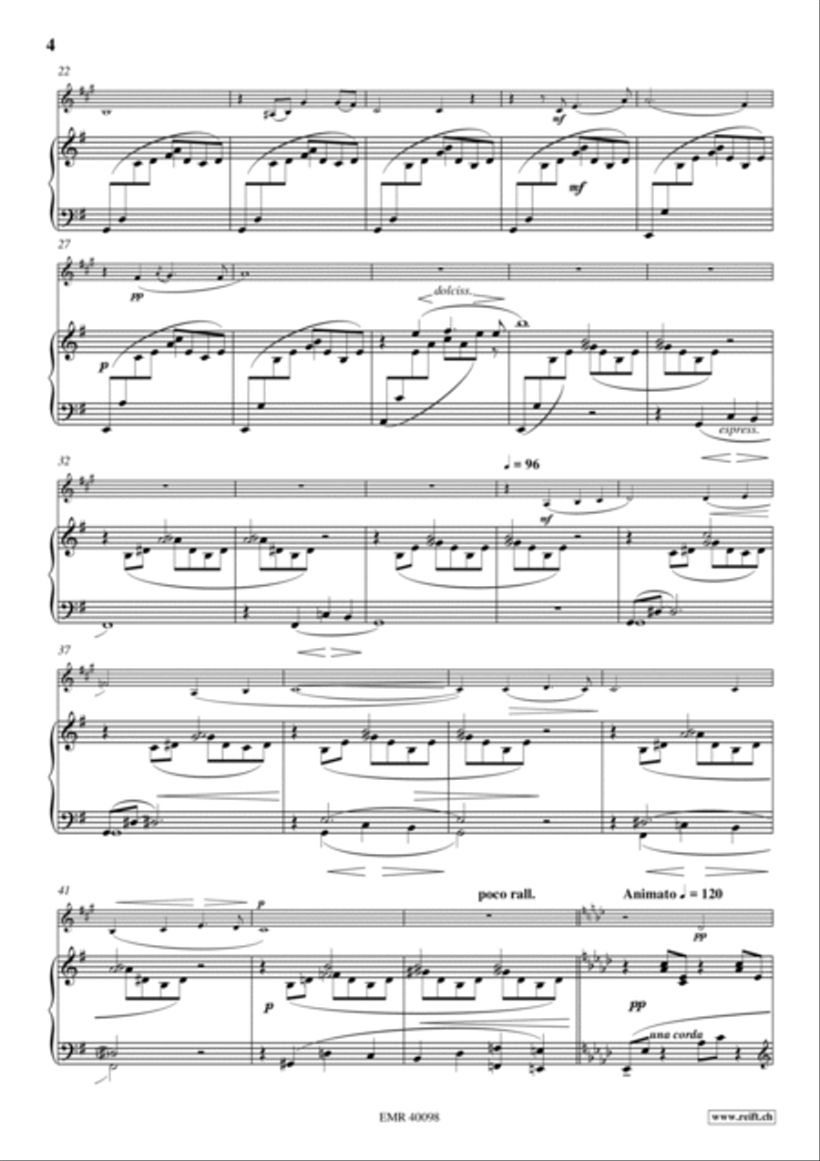 Romance Bass Clarinet scores gallery preview page 4