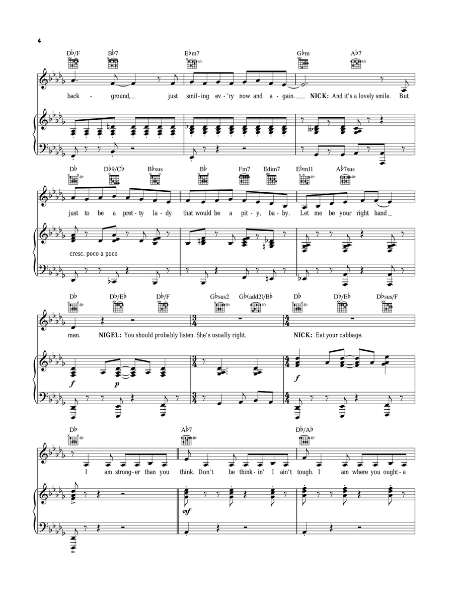 Right Hand Man (from Something Rotten!) Piano, Vocal, Guitar scores gallery preview page 4