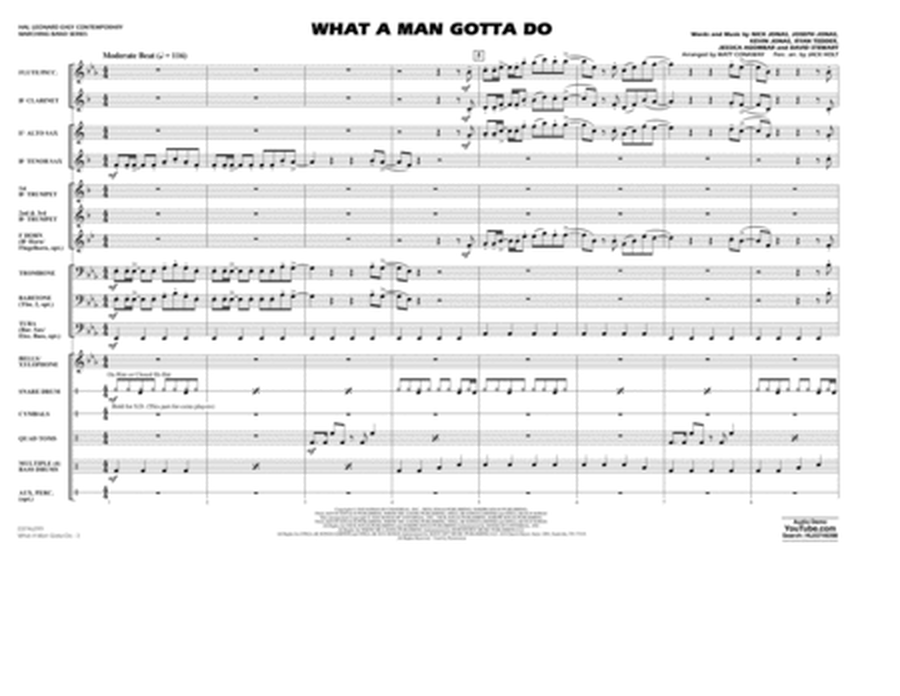 What a Man Gotta Do (arr. Jack Holt and Matt Conaway) - Conductor Score (Full Score)