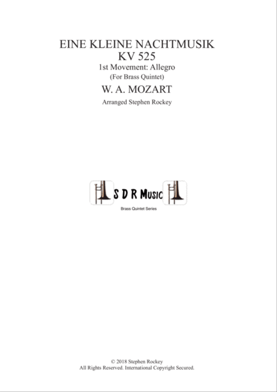 Eine Kleine Nachtmusik 1st Movement Allegro for Brass Quintet Brass Quintet scores gallery preview page 1