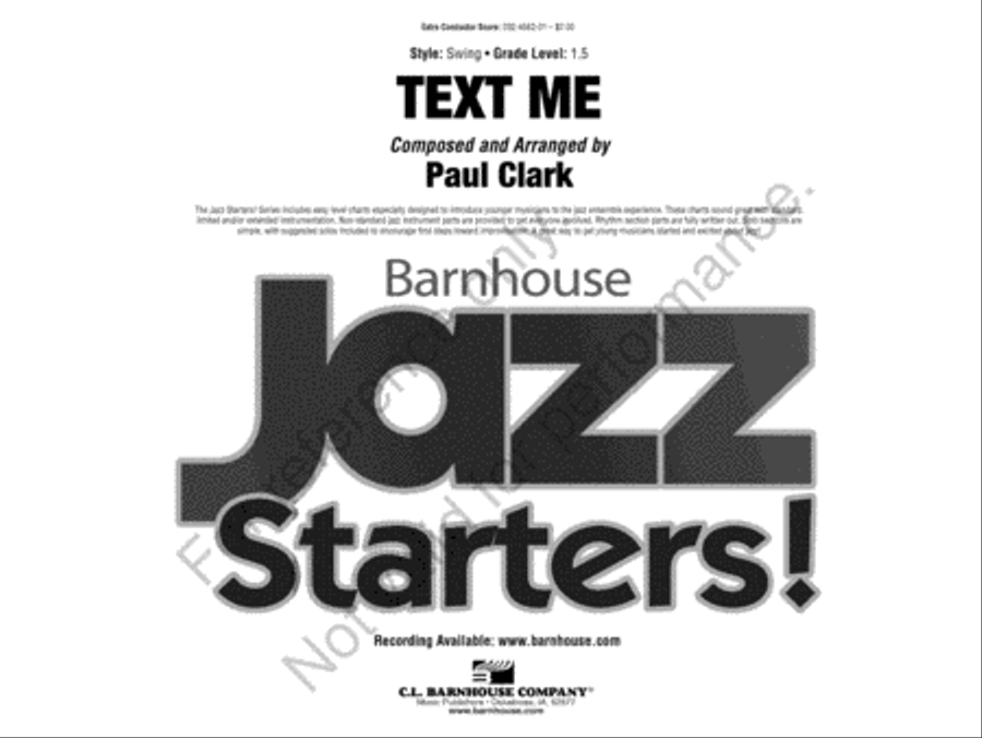 Text Me Jazz Ensemble scores gallery preview page 2