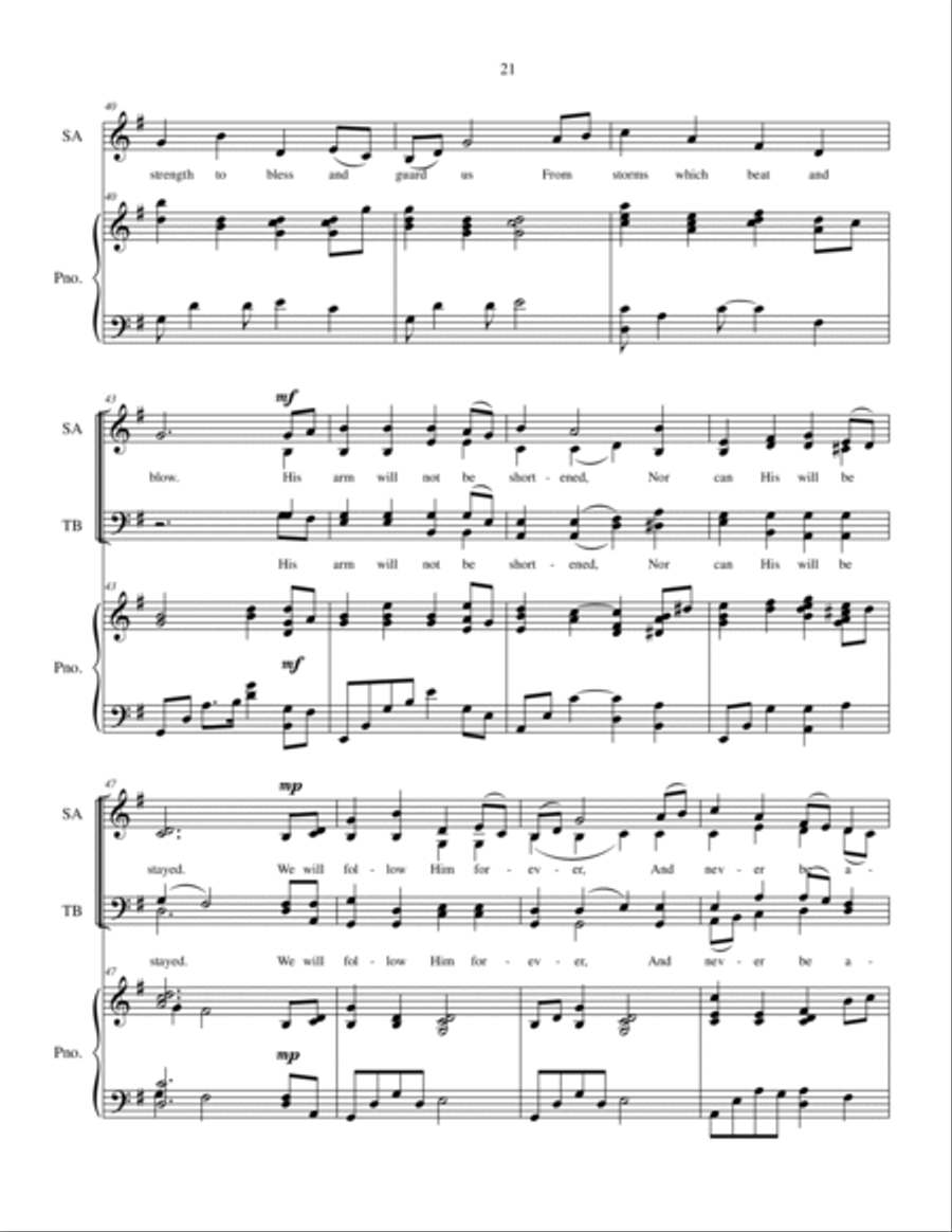 Thanks Be To God - Swedish Folk Song with new lyircs - SATB Choir with piano accompaniment 4-Part scores gallery preview page 6