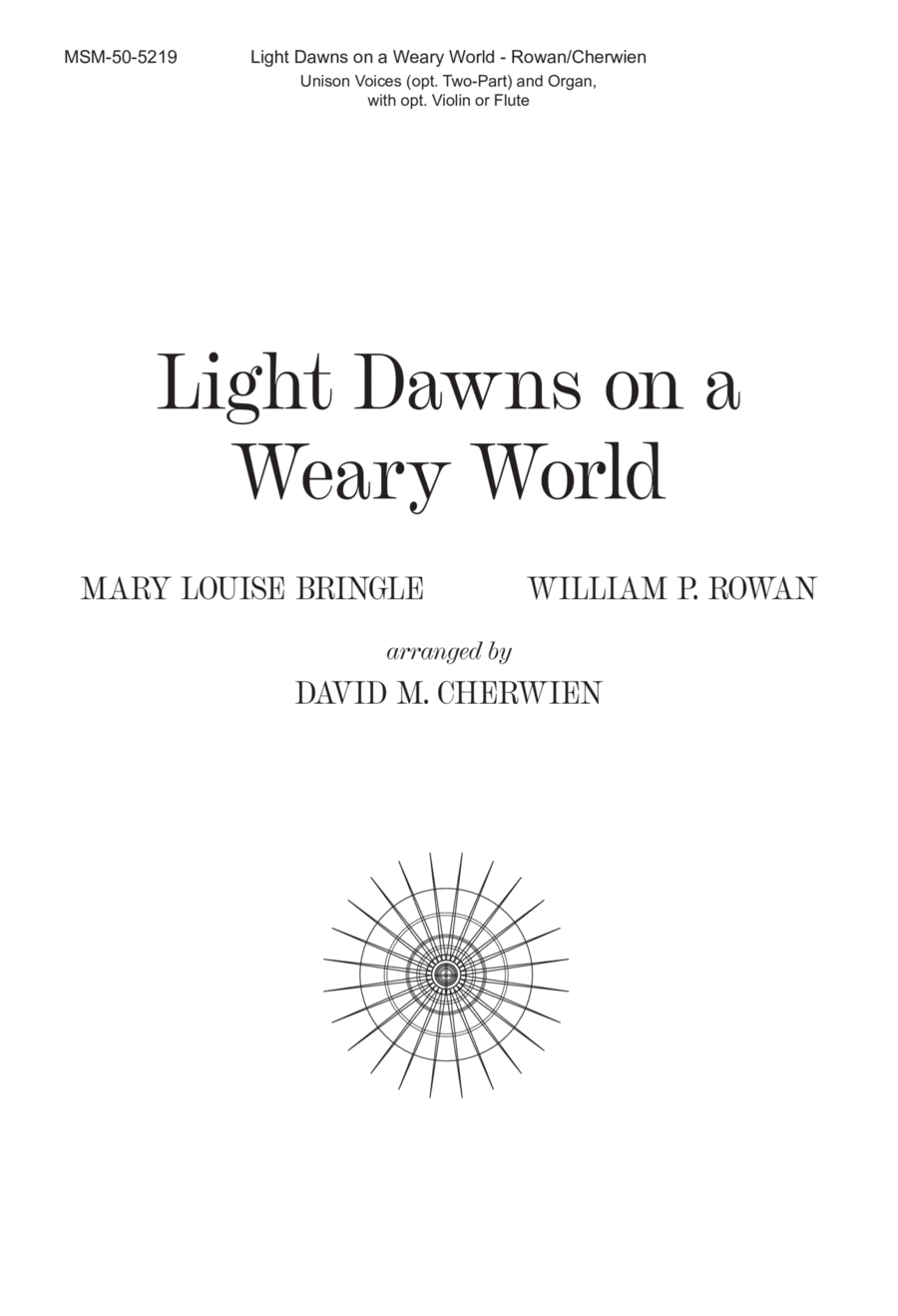 Light Dawns on a Weary World Unison Choir scores gallery preview page 1