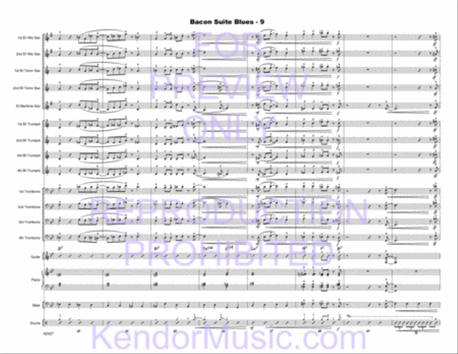 Bacon Suite Blues Jazz Ensemble scores gallery preview page 11