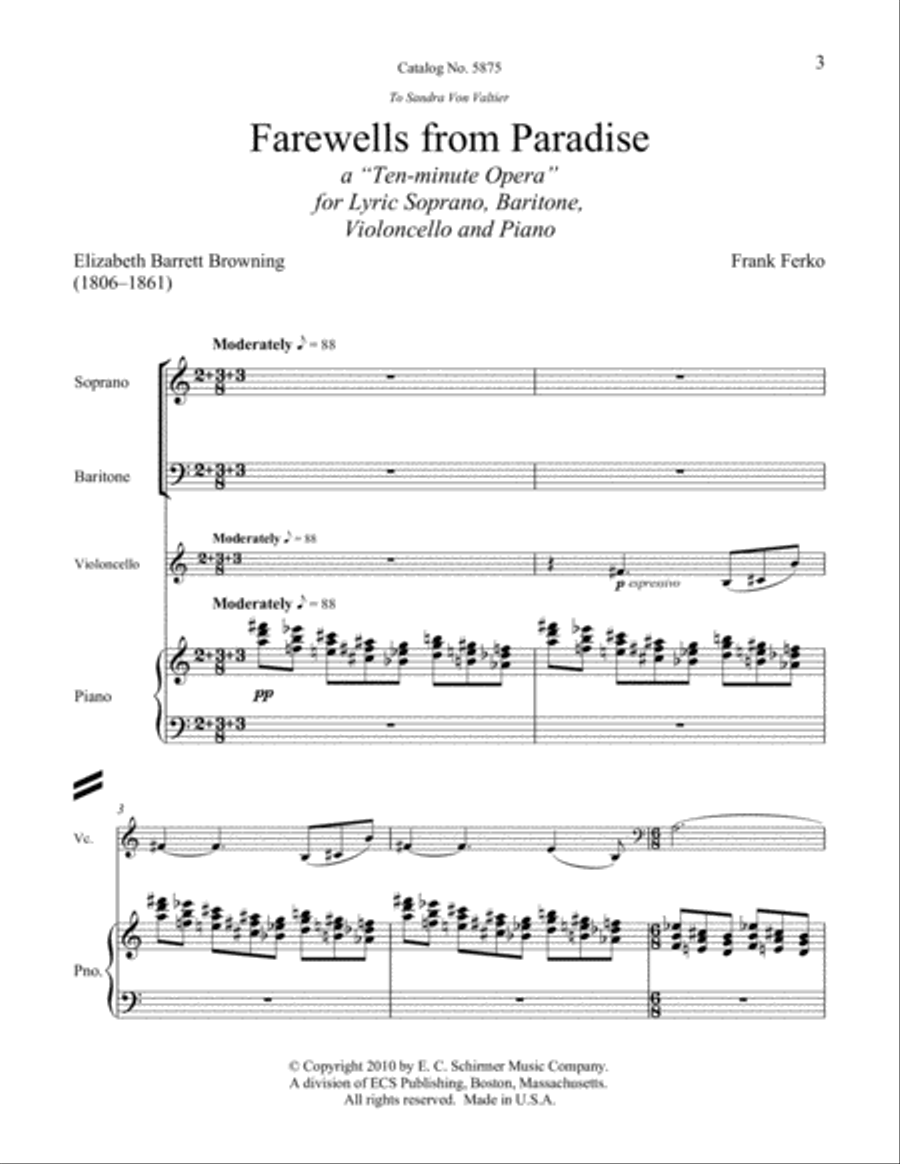 Farewells from Paradise: a Ten-minute Opera Voice Solo scores gallery preview page 3