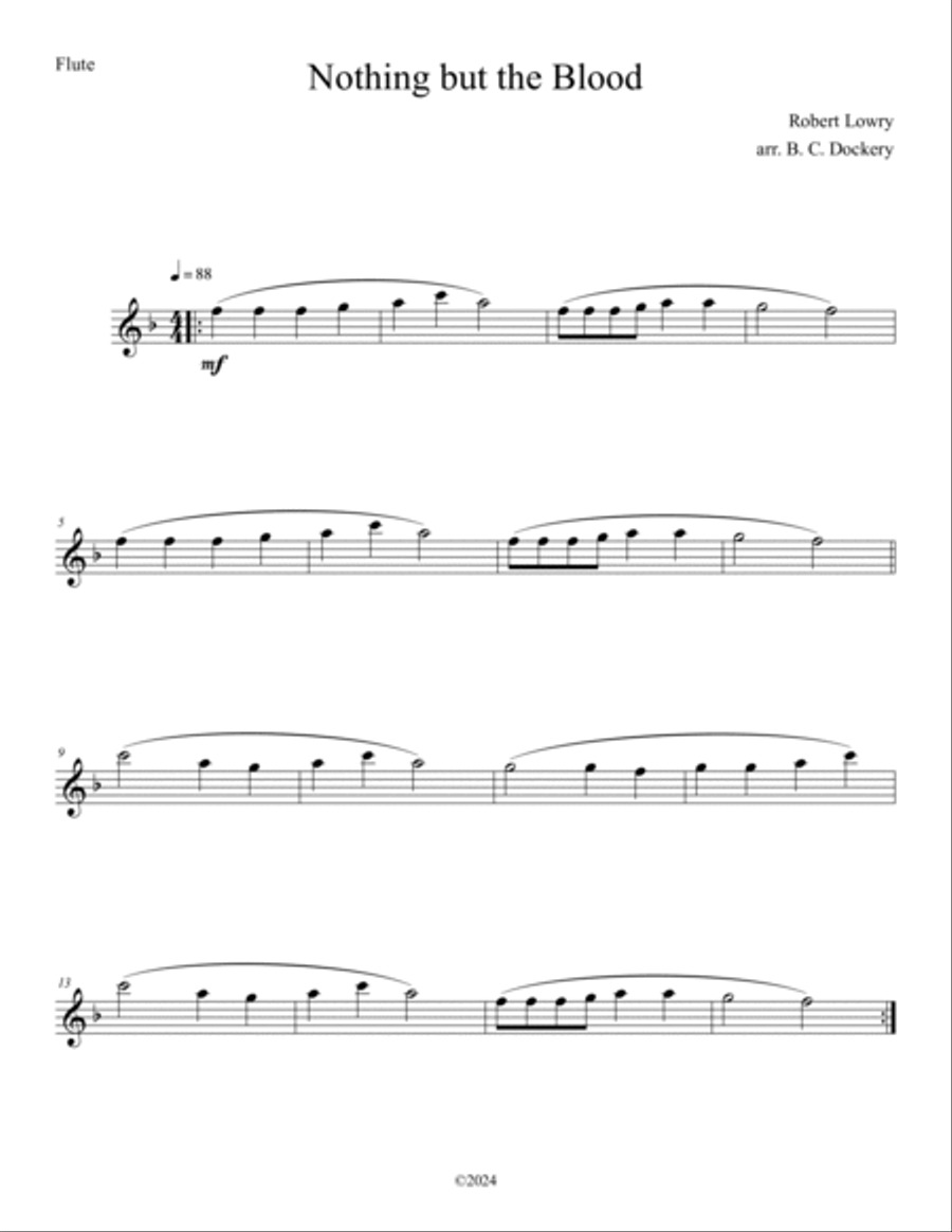 Nothing But the Blood (Woodwind Quartet) Woodwind Quartet scores gallery preview page 3