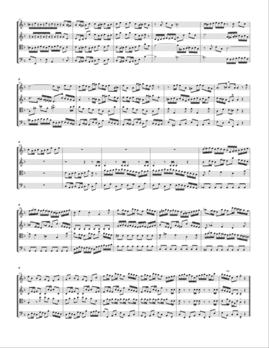 Brandenburg No. 2, Mvt 1 Brass Quartet scores gallery preview page 6