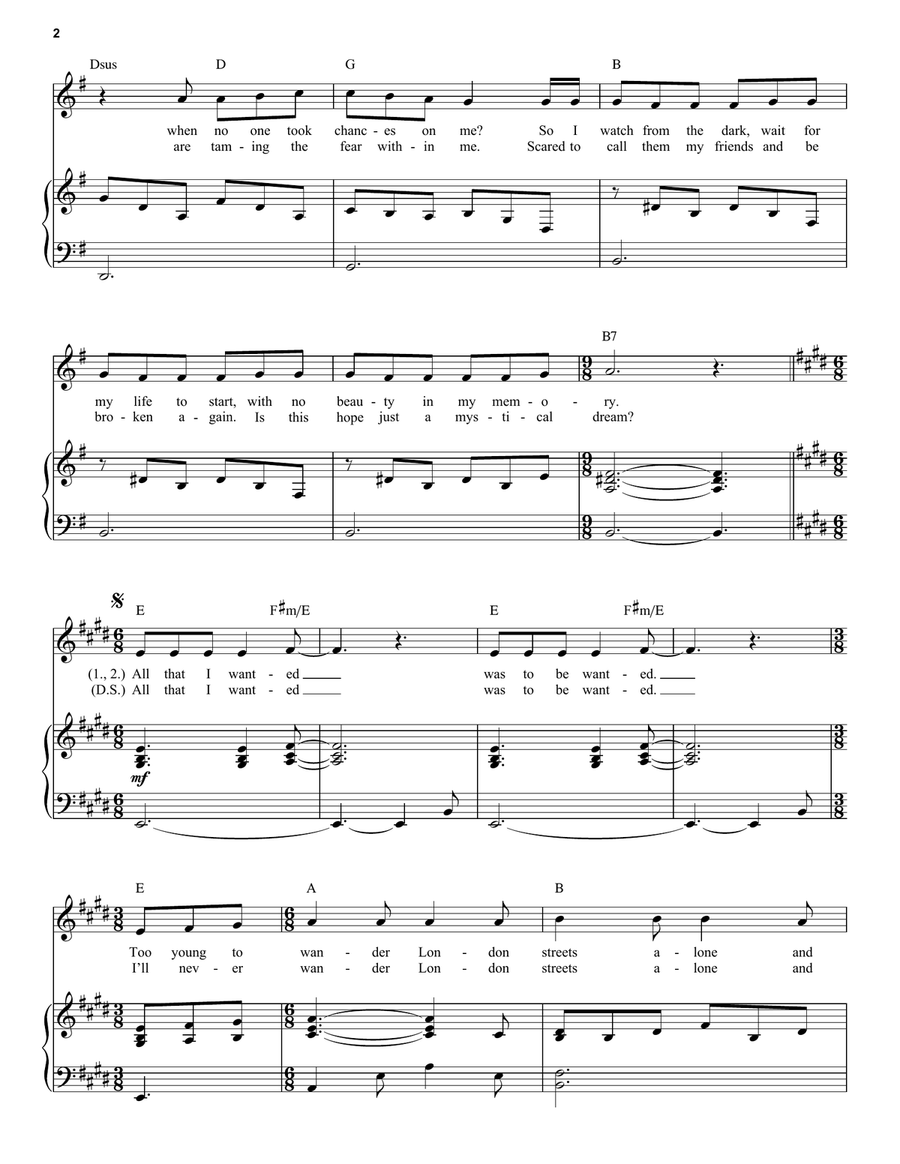 Beautiful Ghosts (from the Motion Picture Cats) Voice scores gallery preview page 2