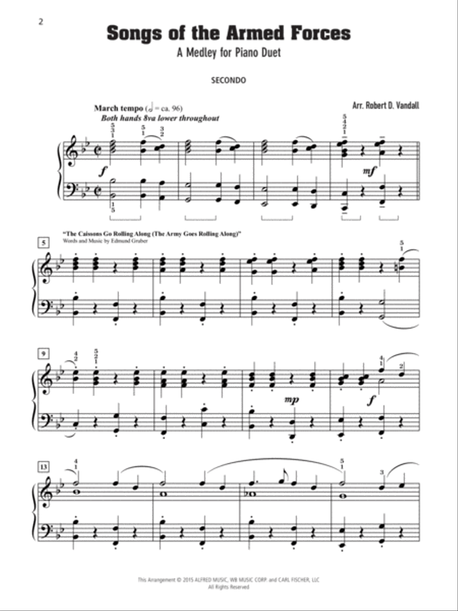 Songs of the Armed Forces Small Ensemble scores gallery preview page 2