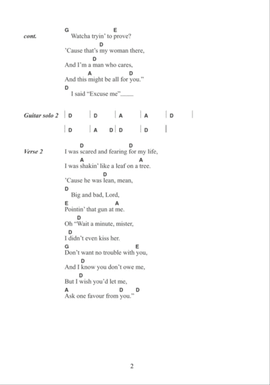 Gimme Three Steps Guitar scores gallery preview page 2