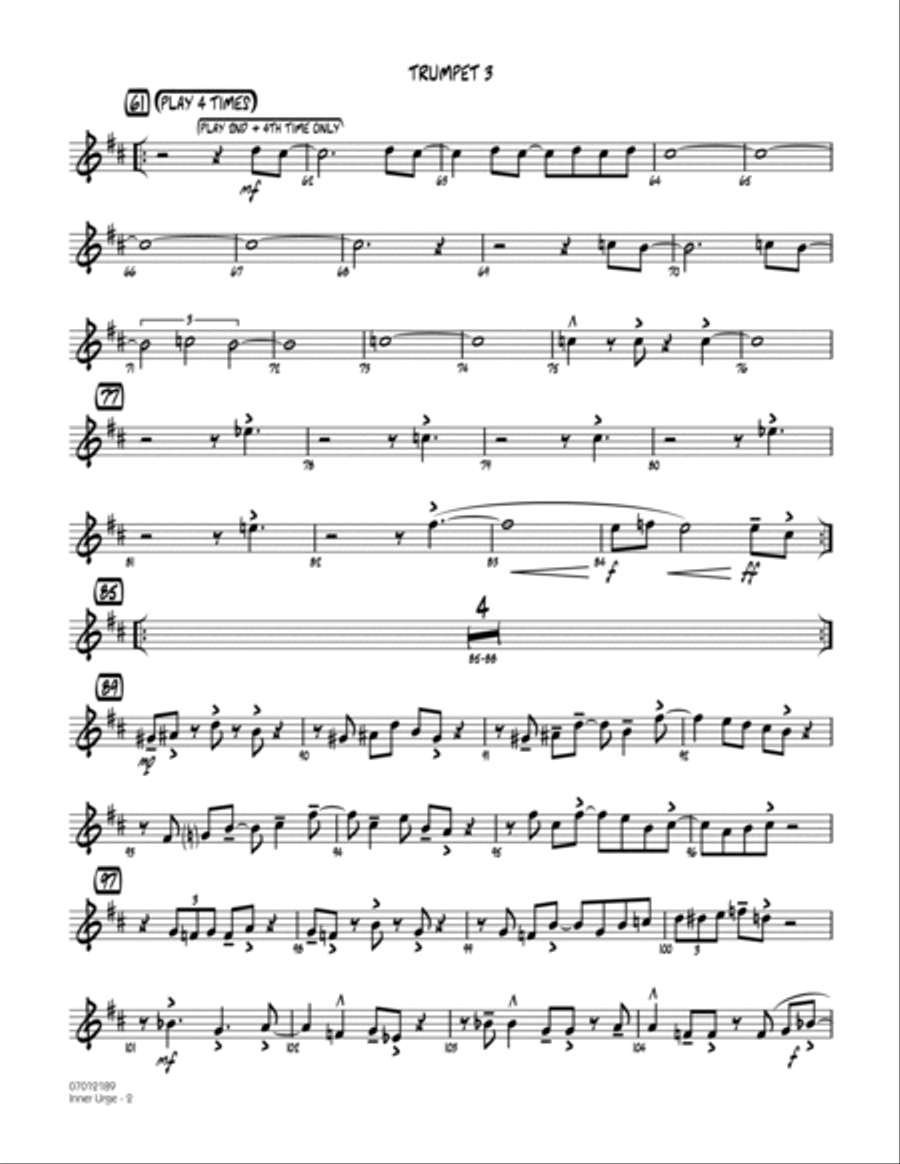 Inner Urge - Trumpet 3 Inner Urge - Trumpet 3 Trumpet scores gallery preview page 2