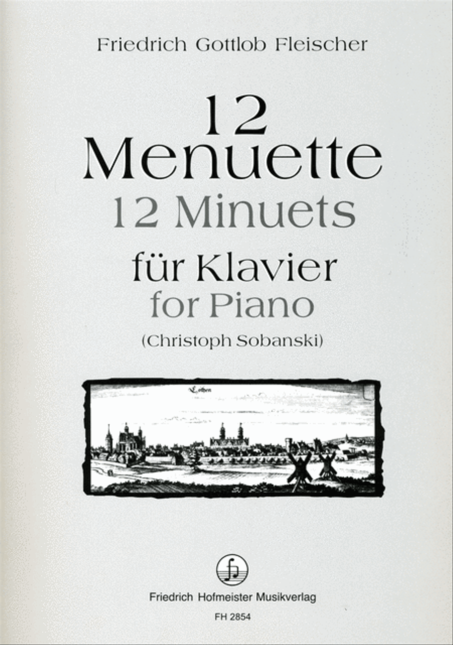 12 Menuette Piano Solo scores gallery preview page 1